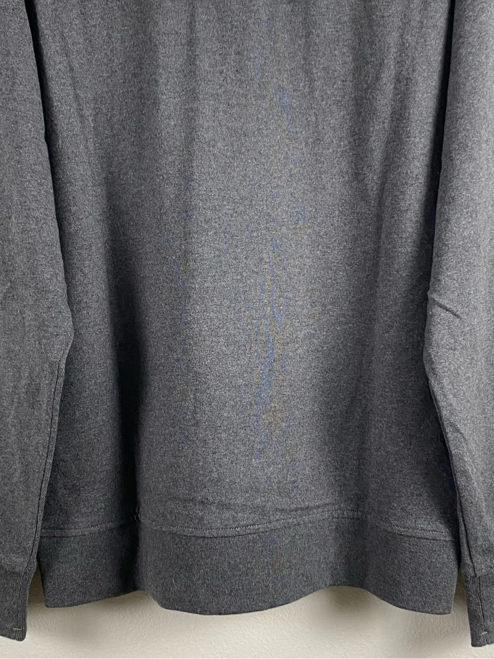 Banana Republic Rugby Long Sleeve Polo Hoodie | Chest Embroidery | Gray/Ivory